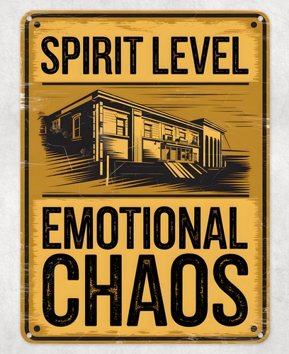 Spirit Level - Забавный металлический постер с уровнем строителя,